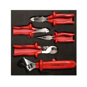 Juego de pinzas y llave ajustable 1000 V 5 piezas, charola CH220-C Urrea
