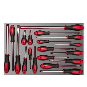 Juego de destornilladores mango bimaterial varias puntas 19 piezas, CH307L-C Urrea
