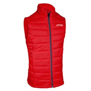 Chaleco capitonado para dama color rojo talla CH Urrea