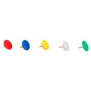 Chinches con cabeza cubierta de PVC de colores, 100 piezas Foy