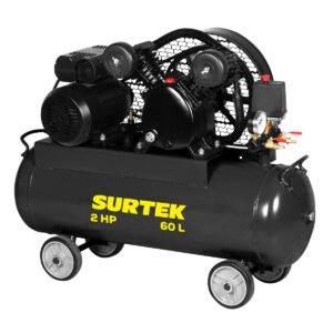 Compresor de aire eléctrico con transmisión de banda 60L, 2HP, 120V Surtek