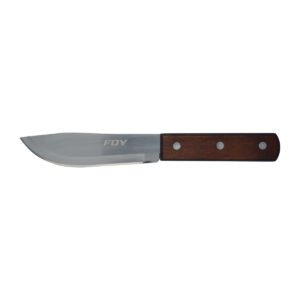 12 Pza Cuchillo cebollero de acero inoxidable con mango de madera de 5" Foy