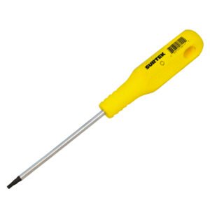 6 Pza Destornillador con mango amarillo, punta Torx barra redonda  T30 x 4" Surtek