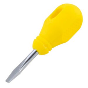 6 Pza Destornillador con mango amarillo, tipo trompo punta plana 1/4" x 1-1/2" Surtek