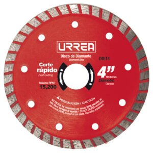 Disco de diamante turbo, 4" Urrea