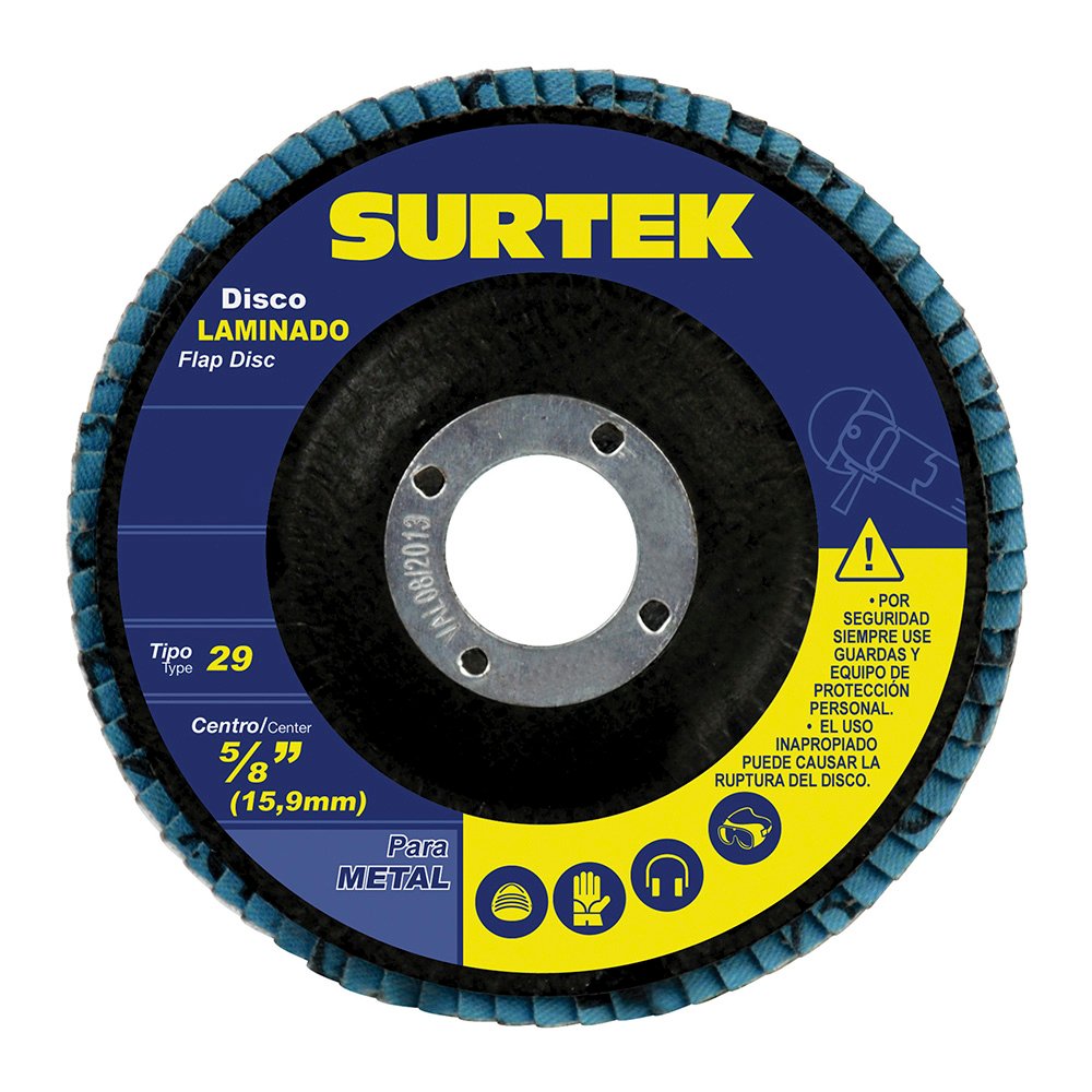 5 Pza Disco laminado tipo 29 grano 60, 7" Surtek