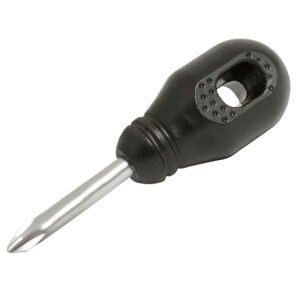 6 Pza Destornillador con mango negro, tipo trompo punta Phillips #2 x 1-3/8" Foy
