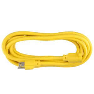 Extensión eléctrica uso extra rudo aterrizada color amarillo, 15 m Surtek
