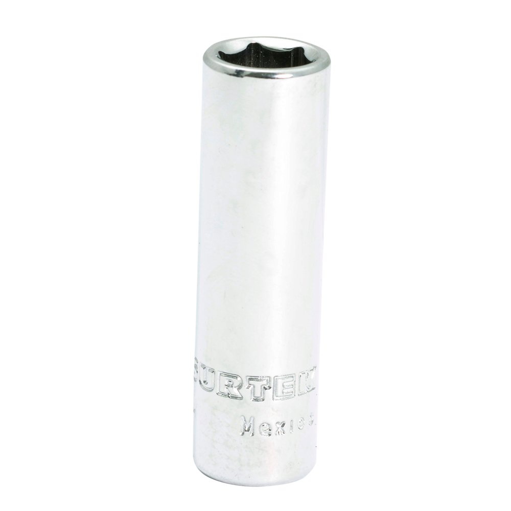 6 Pza Dado largo cuadro de 1/4", 6 puntas, en pulgadas, 1/2" Surtek