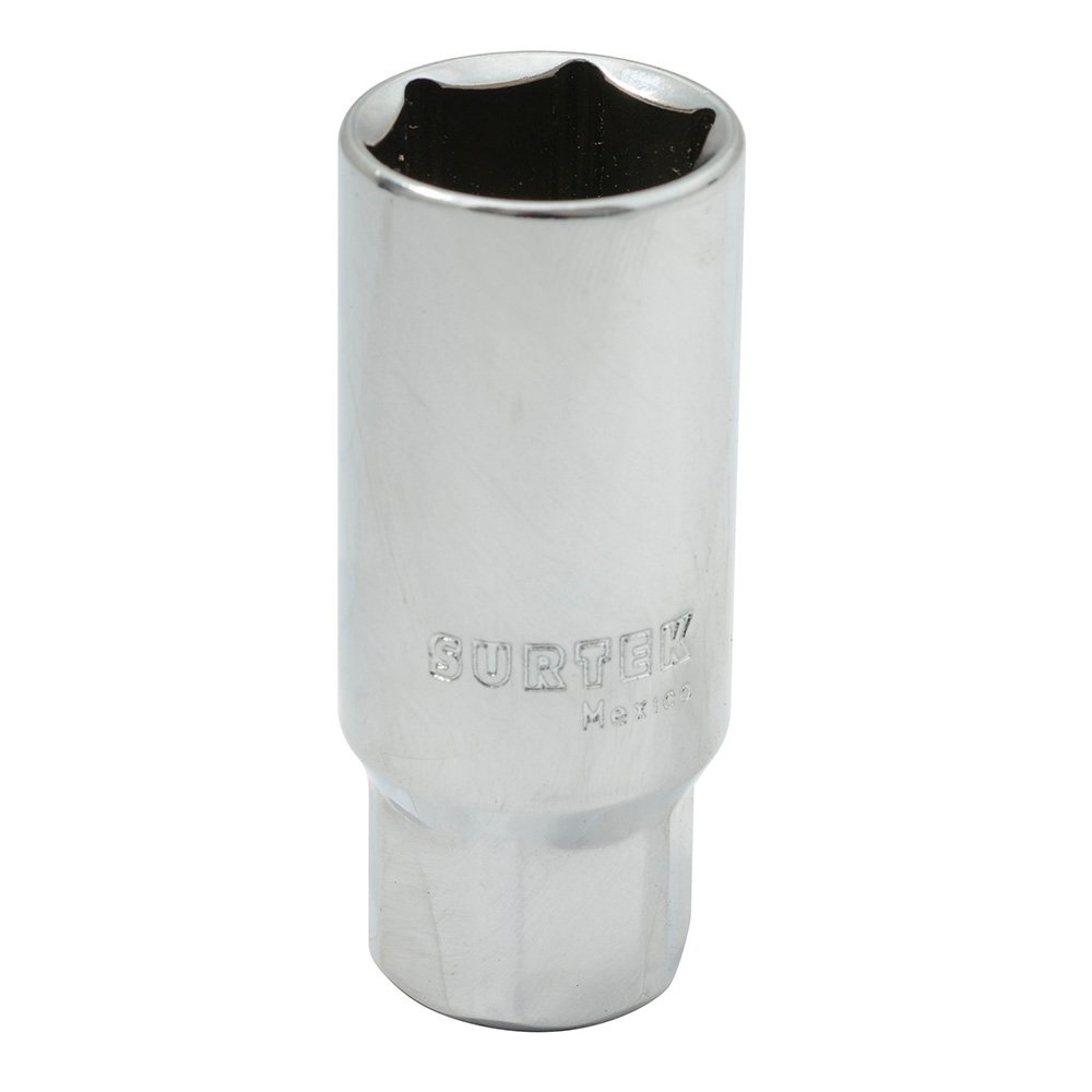 6 Pza Dado para bujía con neopreno en pulgadas, cuadro 3/8", 6 puntas, 5/8" Surtek