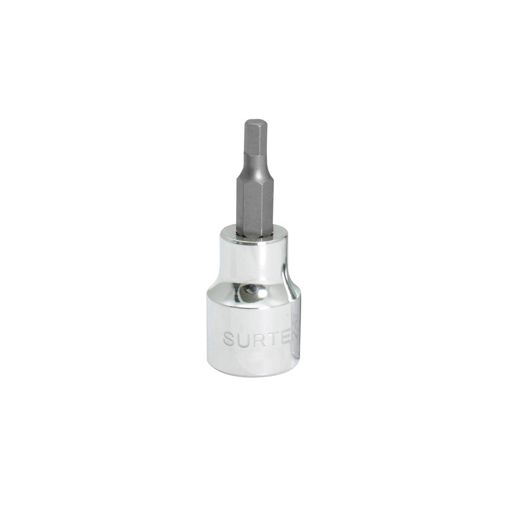 Dado con punta hexagonal cuadro de 3/8", métrico, 4 mm Surtek