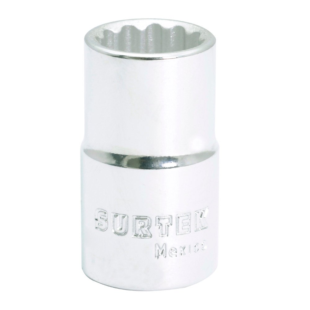 6 Pza Dado en pulgadas cuadro de 1/2", 12 puntas, 1/2" Surtek