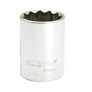 6 Pza Dado en pulgadas cuadro de 1/2", 12 puntas, 25/32" Surtek