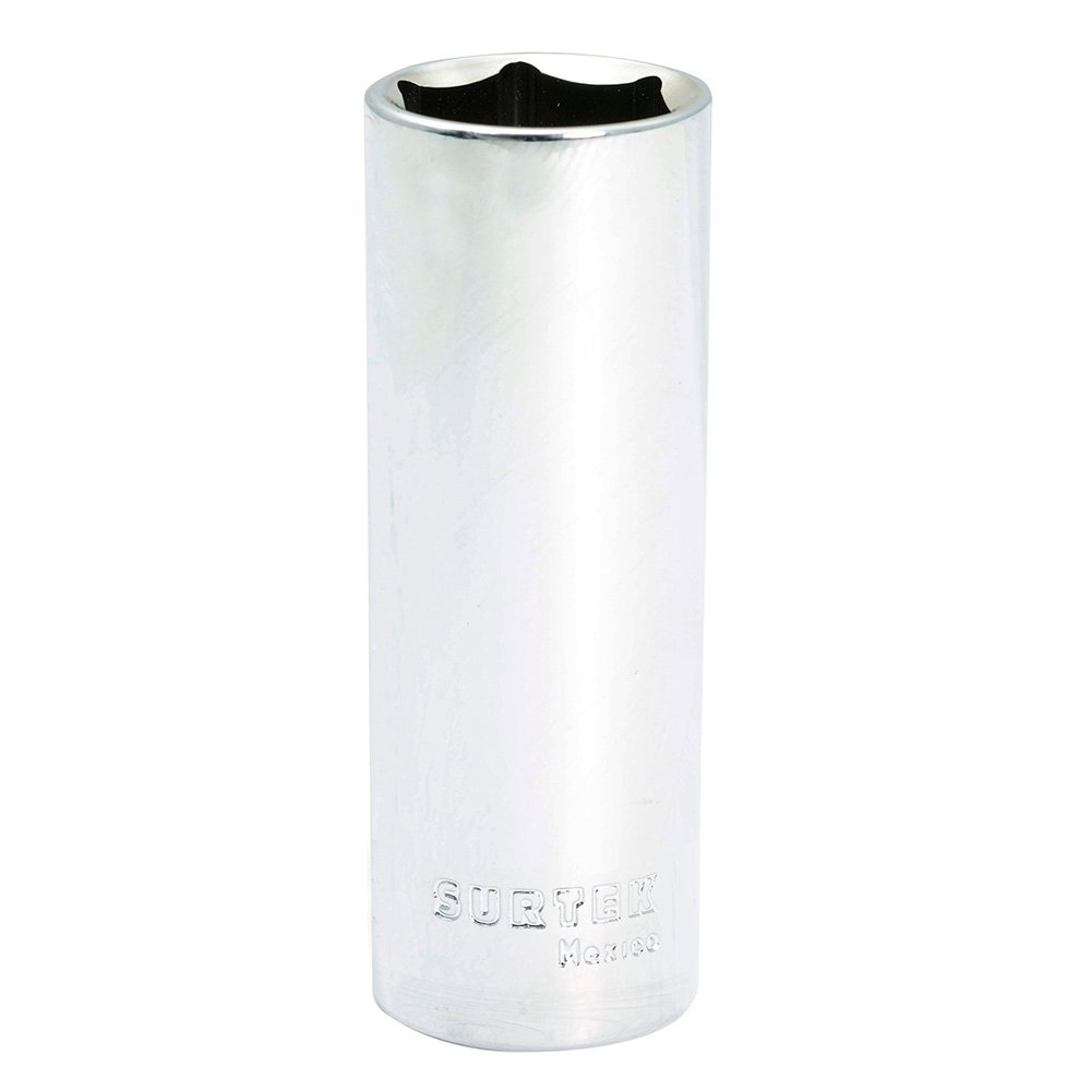 6 Pza Dado largo cuadro de 1/2", 6 puntas, en pulgadas, 13/16" Surtek