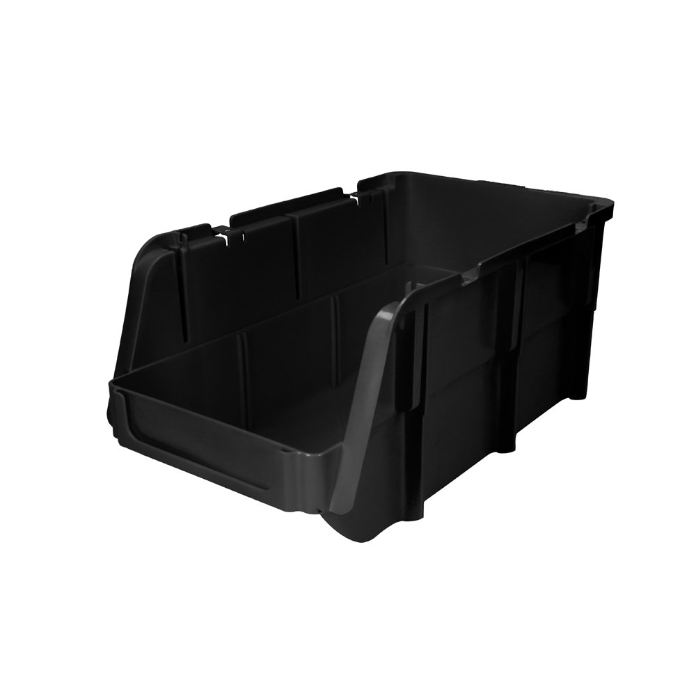 12 Pza Gaveta plástica pico de pato color negro 7" x 4" x 3" Surtek