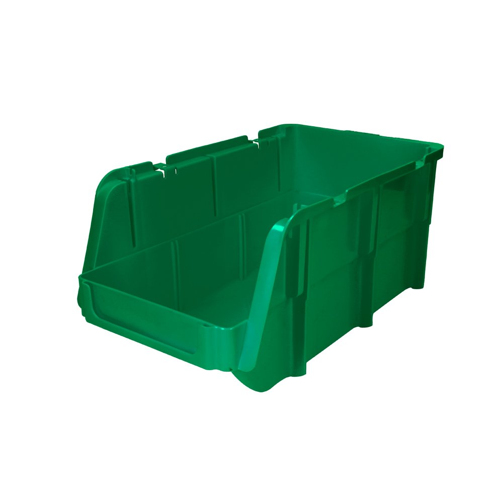 12 Pza Gaveta plástica pico de pato color verde 7" x 4" x 3" Surtek
