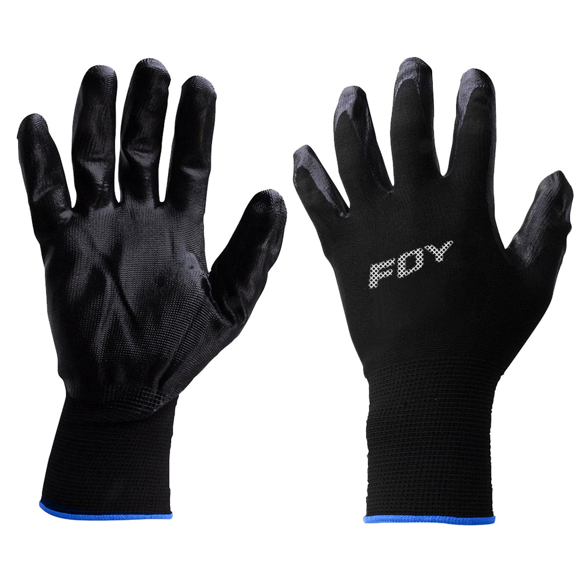 6 Pza Guantes de nailon con recubrimiento de nitrilo G Foy