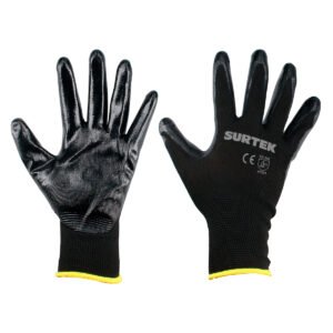 Guantes de nailon con recubrimiento de nitrilo M Surtek