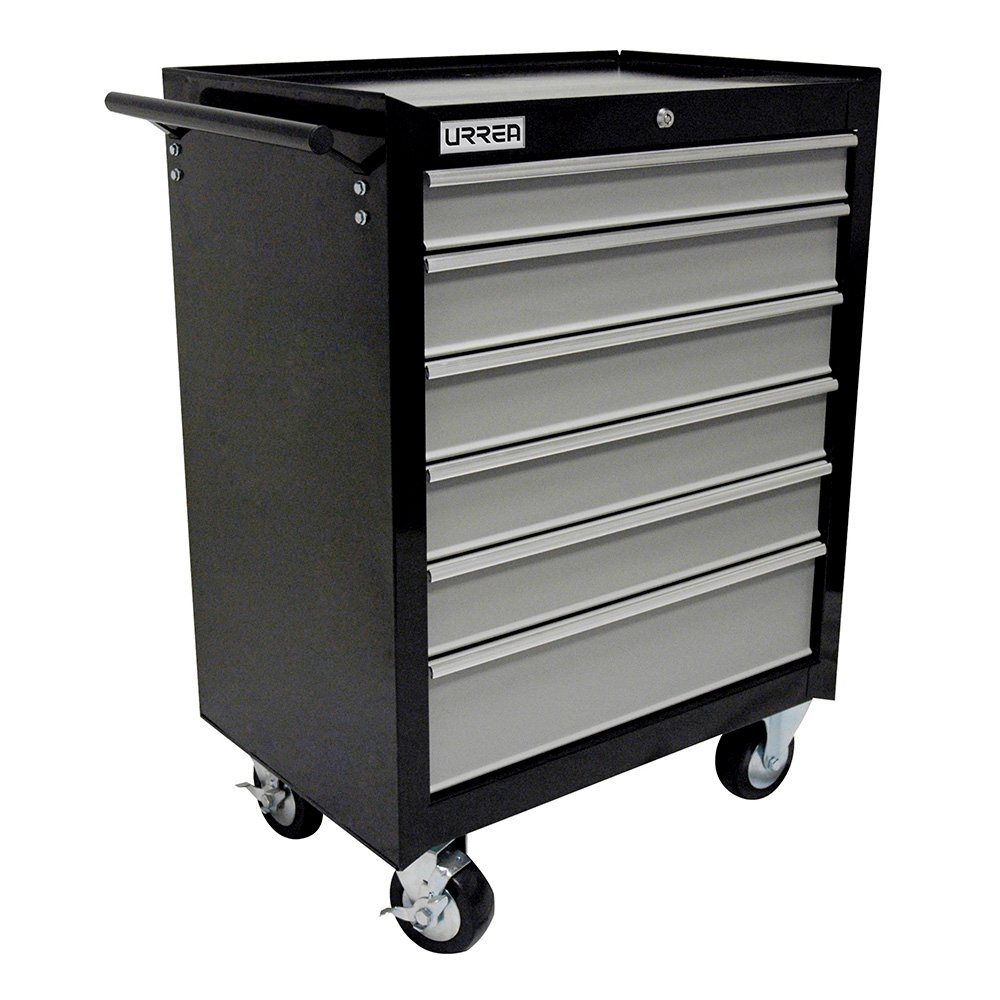 Gabinete móvil 6 gavetas color negro serie H 27" Urrea