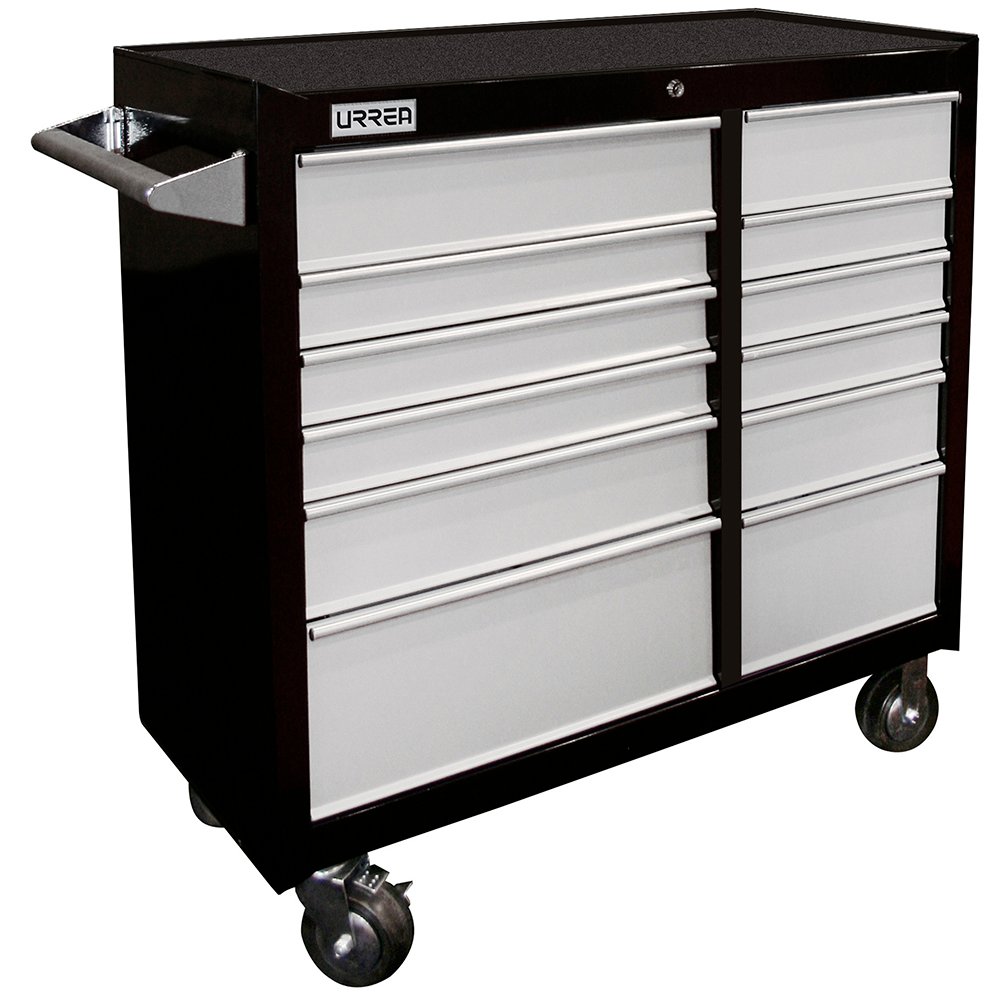 Gabinete móvil 12 gavetas color negro serie H 41" Urrea