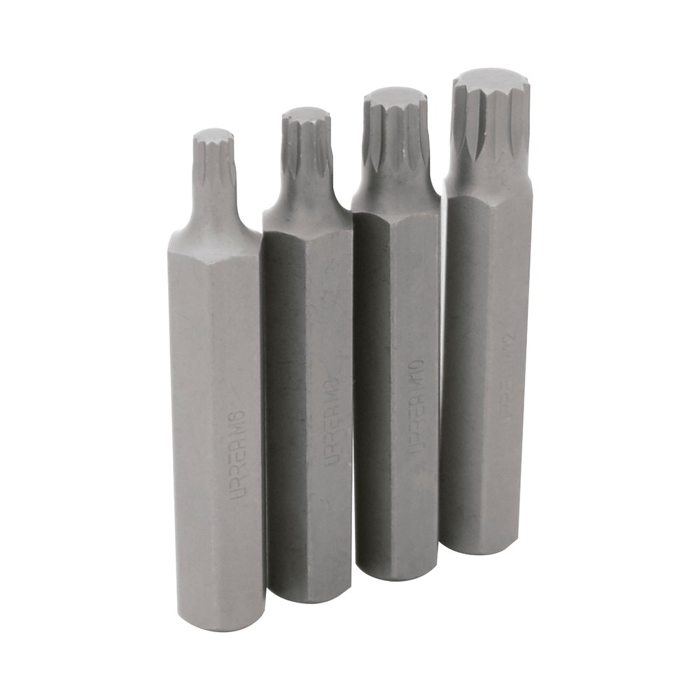 Juego de puntas bristol hexágono de 1/2", 4 piezas en blíster Urrea