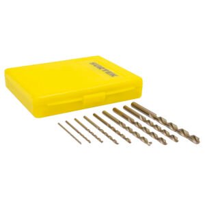 Juego de brocas con cobalto de acero de alta velocidad zanco recto, 10 piezas Surtek