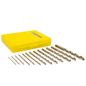 Juego de brocas con cobalto de acero de alta velocidad zanco recto, 13 piezas Surtek