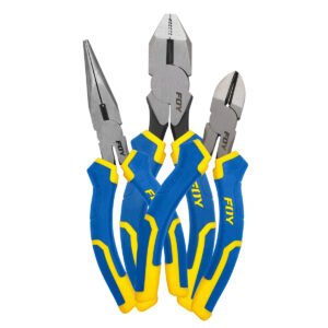 Juego de pinzas para electricista con mango bimaterial combinado, 3 piezas Foy