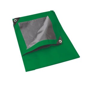 Lona de polietileno color verde con fondo plata, 3 x 4 m Foy