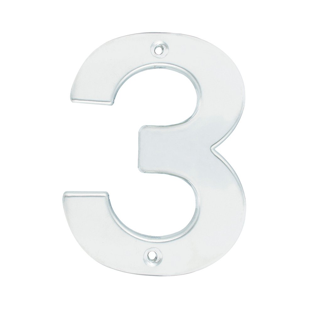 5 Pza Número 3 bold 4" níquel satinado Lock