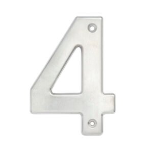 Número 4 bold 4" níquel satinado Lock