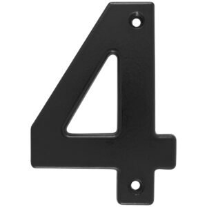 Número 4 bold 4" negro Lock