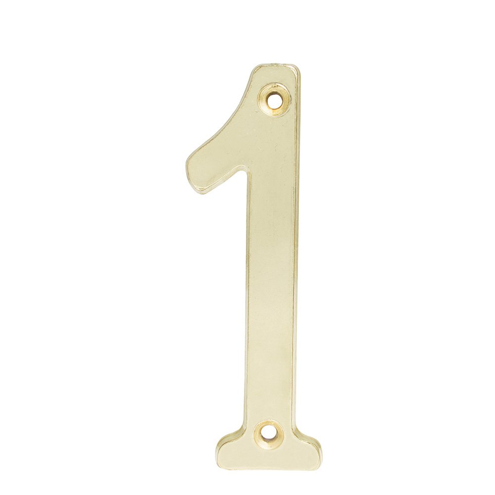 5 Pza Número 1 slim 4" latón brillante Lock