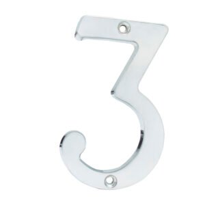 Número 3 slim 4" níquel satinado Lock