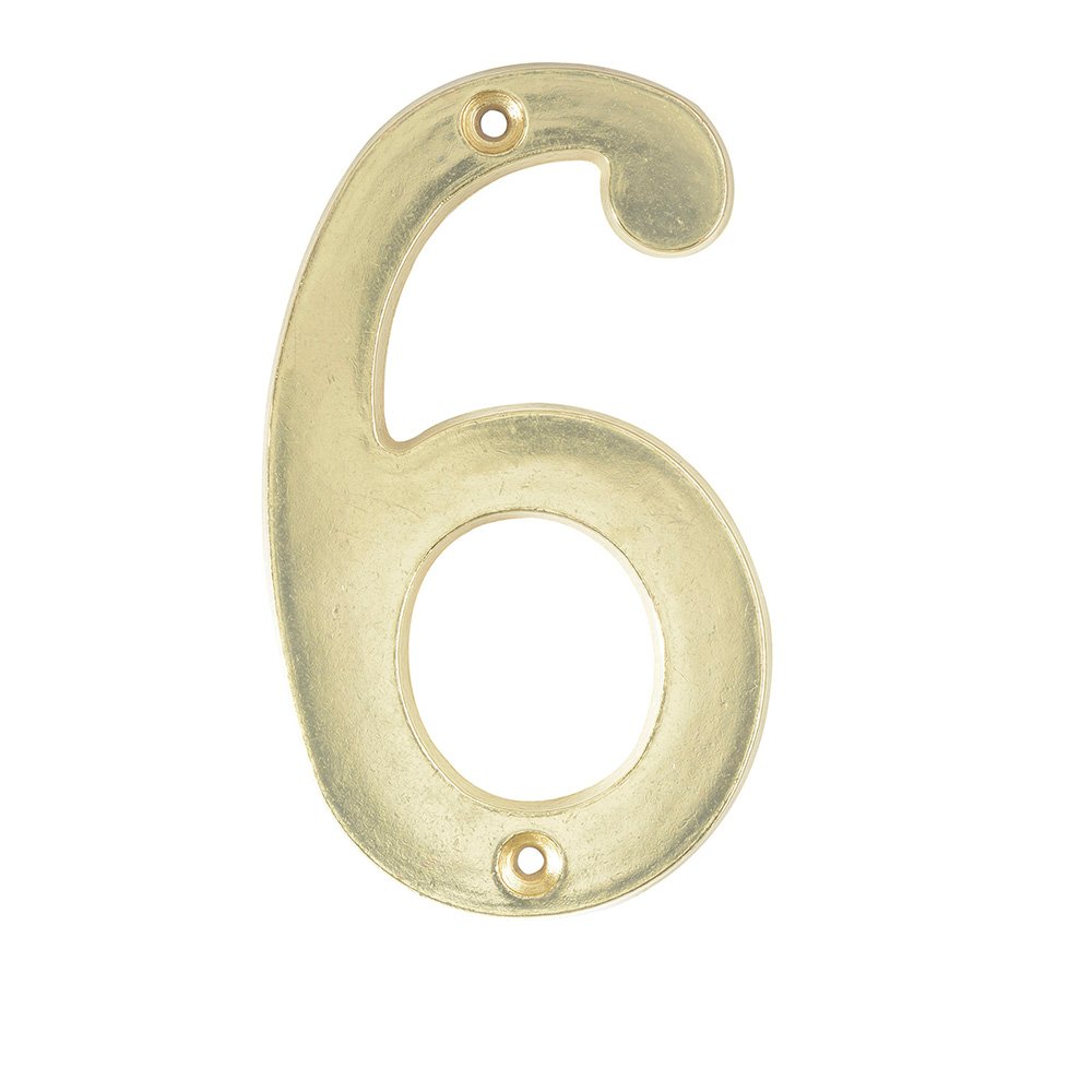 5 Pza Número 6 slim 4" latón brillante Lock