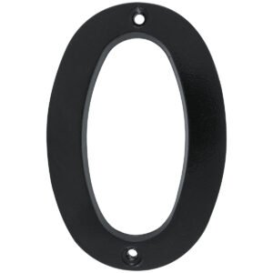 Número 0 slim 4" negro Lock