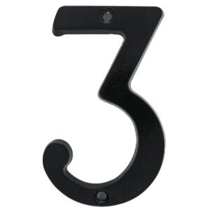 Número 3 slim 4" negro Lock