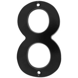 Número 8 slim 4" negro Lock