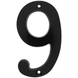 Número 9 slim 4" negro Lock