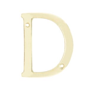 Letra D slim 4" latón brillante Lock