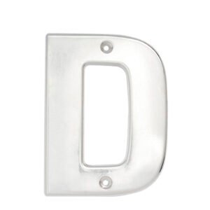 Letra D bold 4" cromo satinado Lock