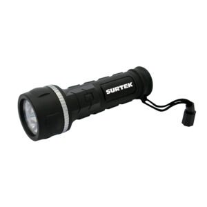 Linterna de LED anti-impacto a baterías 2 pilas "D" de 12 lm Surtek