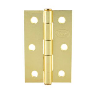 Bisagra alargada perno remachado de acero latón brillante 4" x 2.87" Lock