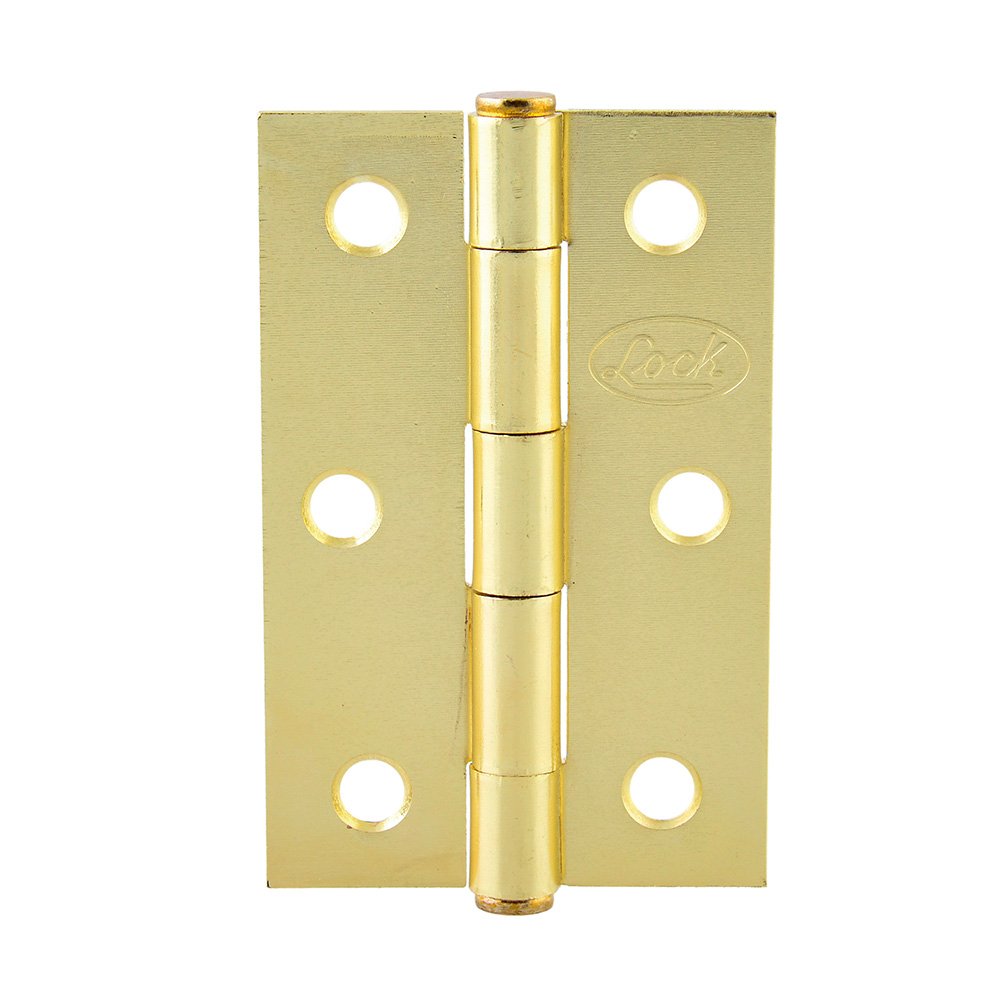 10 Pza Bisagra alargada perno remachado de acero latón brillante 4" x 2.87" Lock