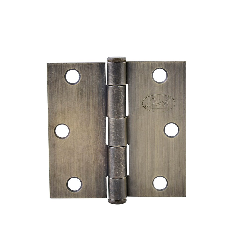 10 Pza Bisagra cuadrada perno suelto de acero latón antiguo 4" x 4" Lock