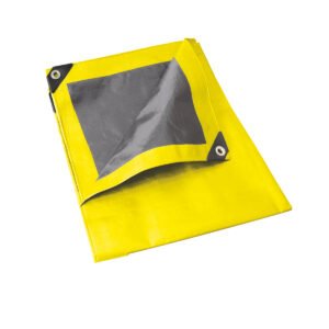 Lona de polietileno color amarillo con fondo plata, 4 x 6 m Foy