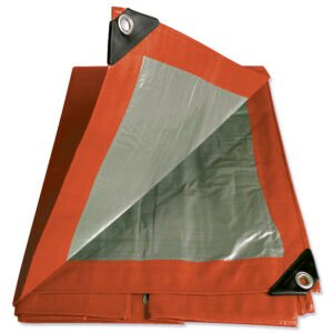 Lona de polietileno color rojo con fondo plata, 3 x 4 m Foy