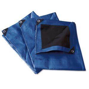 Lona de polietileno reforzada color azul, 12 x 17 m Surtek