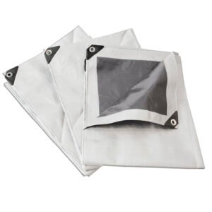 Lona de polietileno reforzada color blanco, 12 x 17 m Surtek
