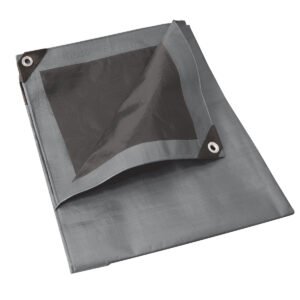 Lona de polietileno reforzada color gris, 3 x 6 m Surtek